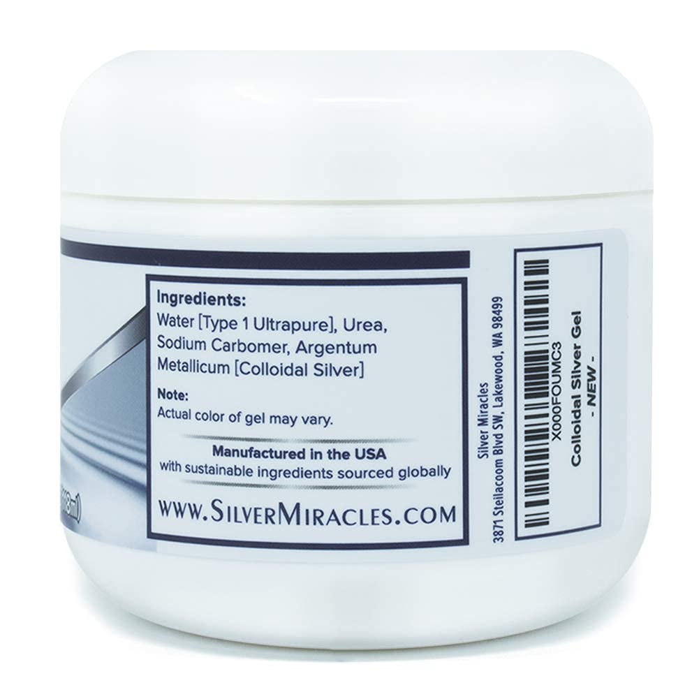 Silver Miracles - Colloidal Silver Gel - Nano Silver Gel Wound Care - Healing Ointment for Burns & Irritated Skin - for All Skin Types - 4 Oz Unscented - Image 3
