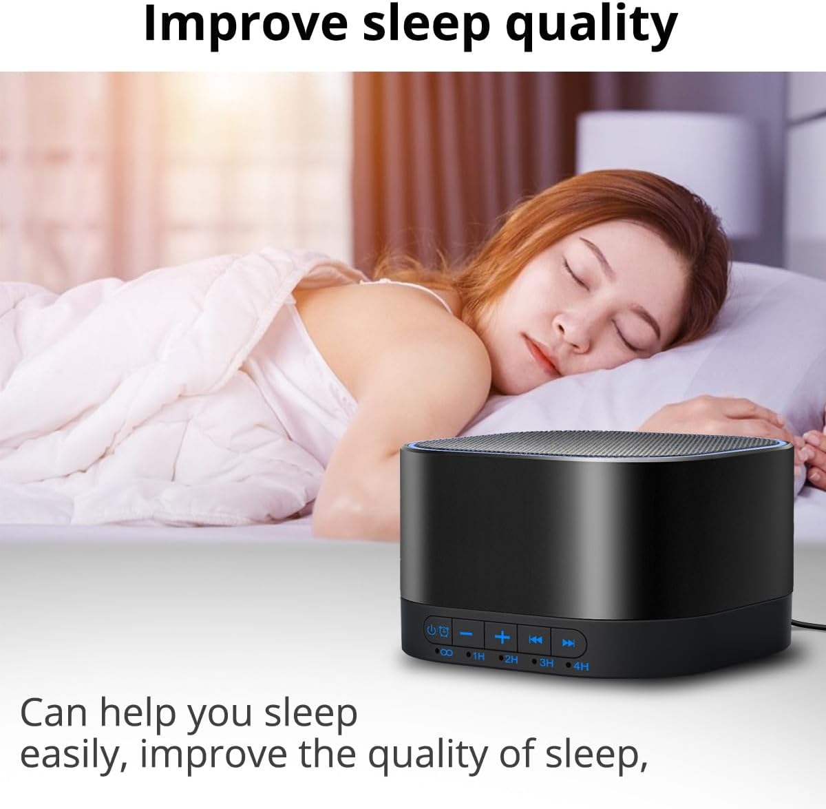 Magicteam Sound White Noise Machine with 20 Non Looping Natural Soothing Sounds and Memory Function 32 Levels of Volume Powered by AC or USB and Sleep Sound Timer Therapy for Baby Kids Adults - Image 9