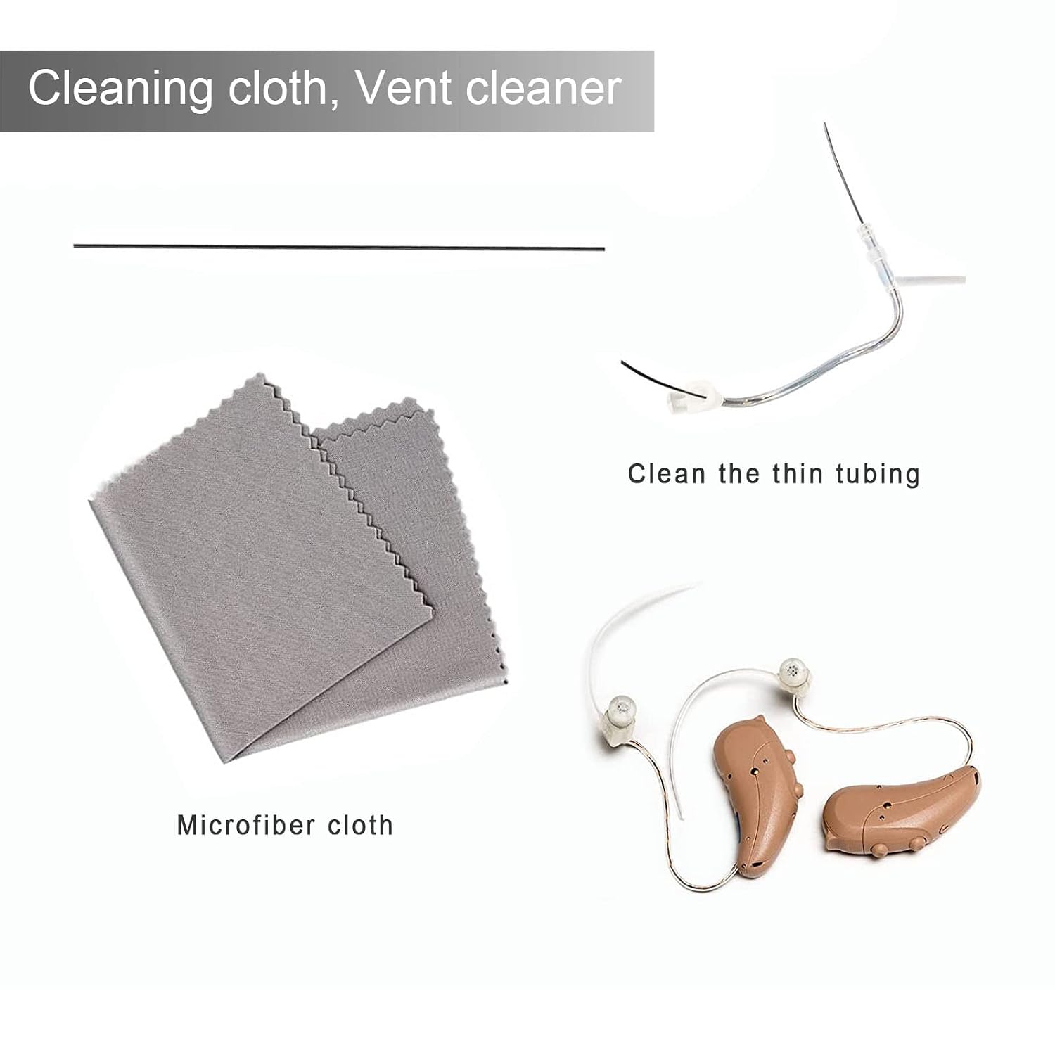 120 Count Hearing Aid Wipes Individually Packaged Cleaning Towelette with Cleaning Tools for Hearing Amplifier - Image 5