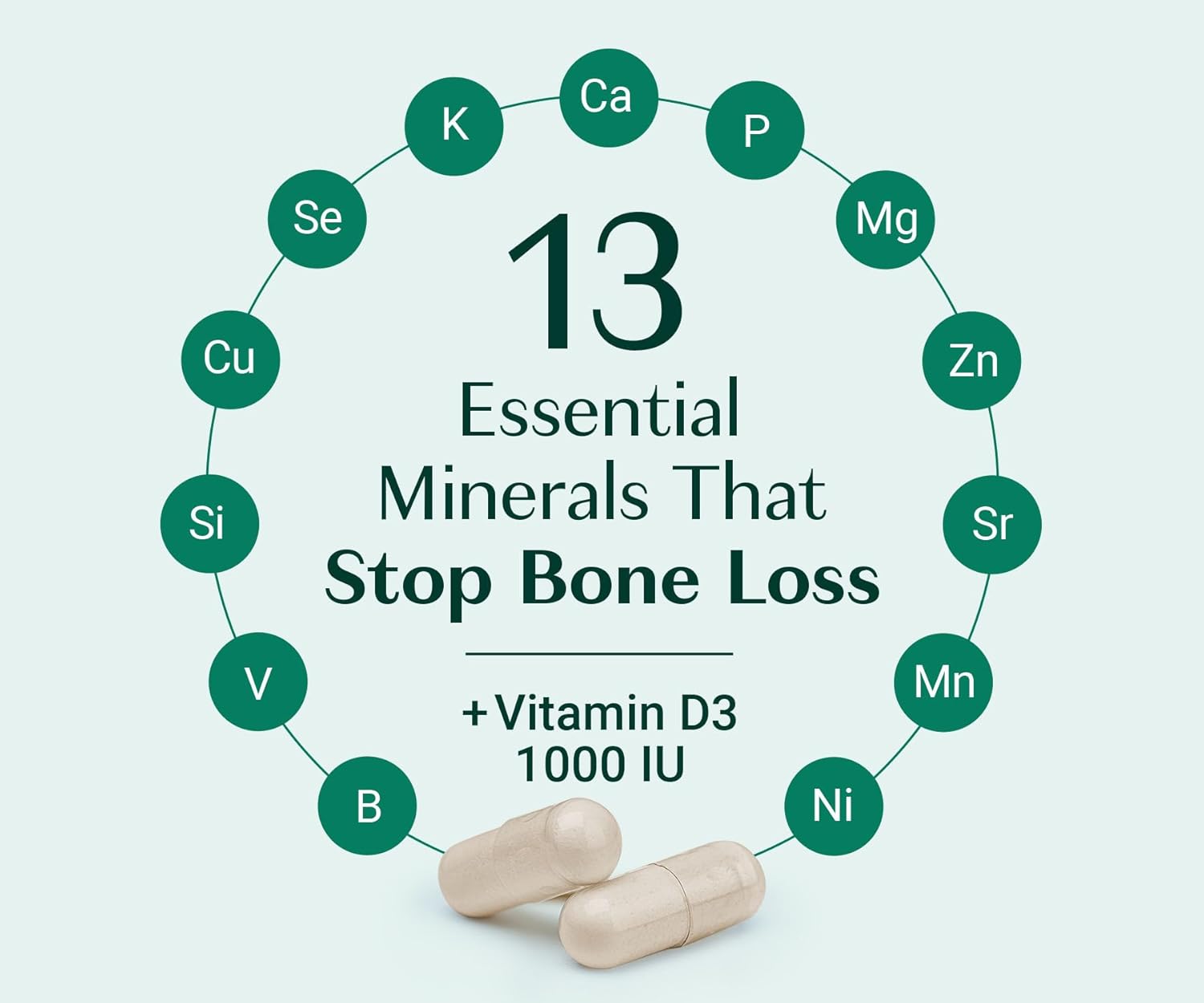 ALGAECAL Plant Based Calcium Supplement for Bone Strength, 90 Caps, 1 Pack | Organic red algae calcium 750mg with D3 1000 IU and 13 minerals for daily bone health support. Veggie capsules. - Image 5
