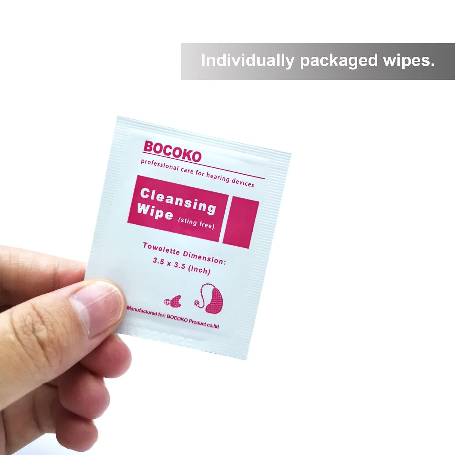 120 Count Hearing Aid Wipes Individually Packaged Cleaning Towelette with Cleaning Tools for Hearing Amplifier - Image 3