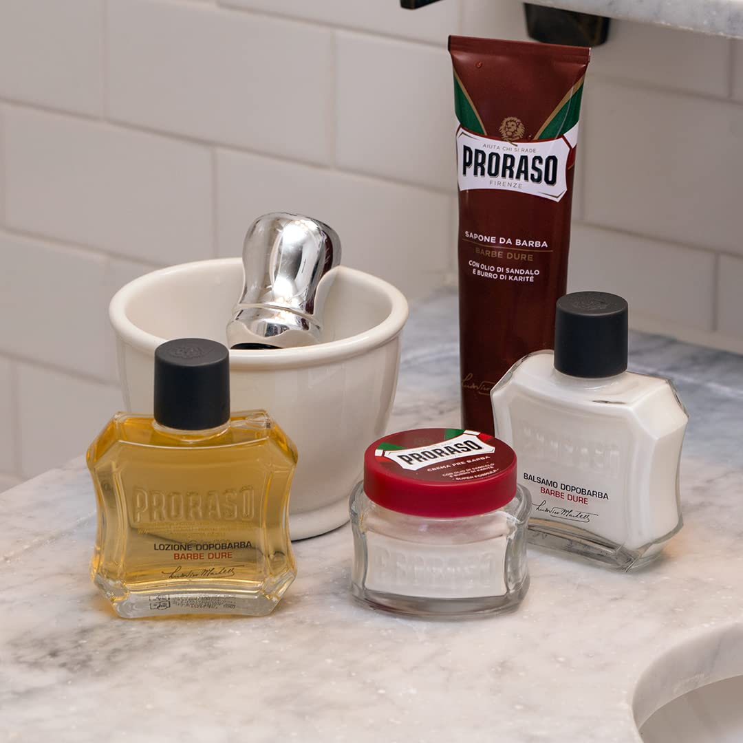 Proraso After Shave Lotion - Sandalwood Oil & Shea Butter - Moisturizing & Nourishing After Shave Splash for Coarse Beards or Hard - Premium Italian Shaving for Men - 3.4oz - Image 3