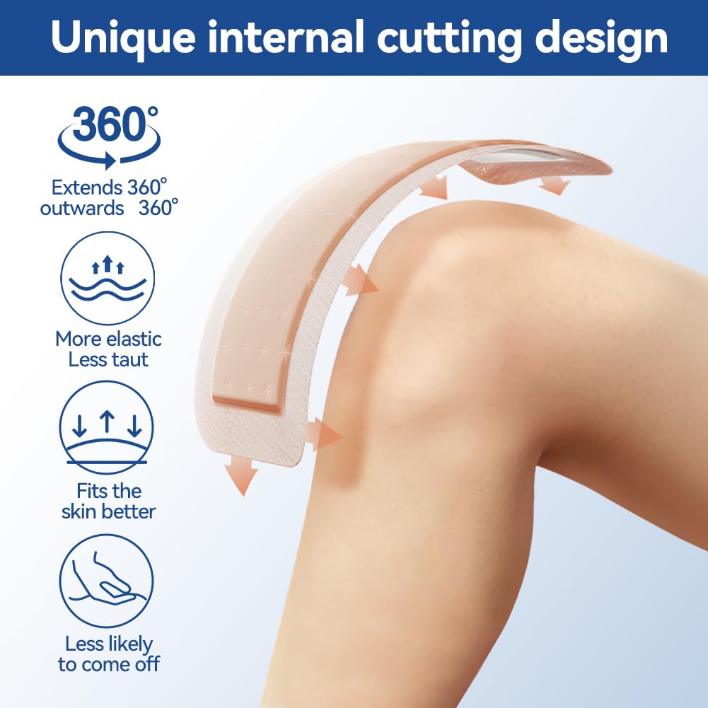Dimora 20 Count Silicone Super Absorbent Wound Dressing - 4" x 8" Soft Gauze Pads for Bed Sores Leg Ulcers Post Surgical Incisions, Adhesive Wound Bandage with Gentle Border - Image 5
