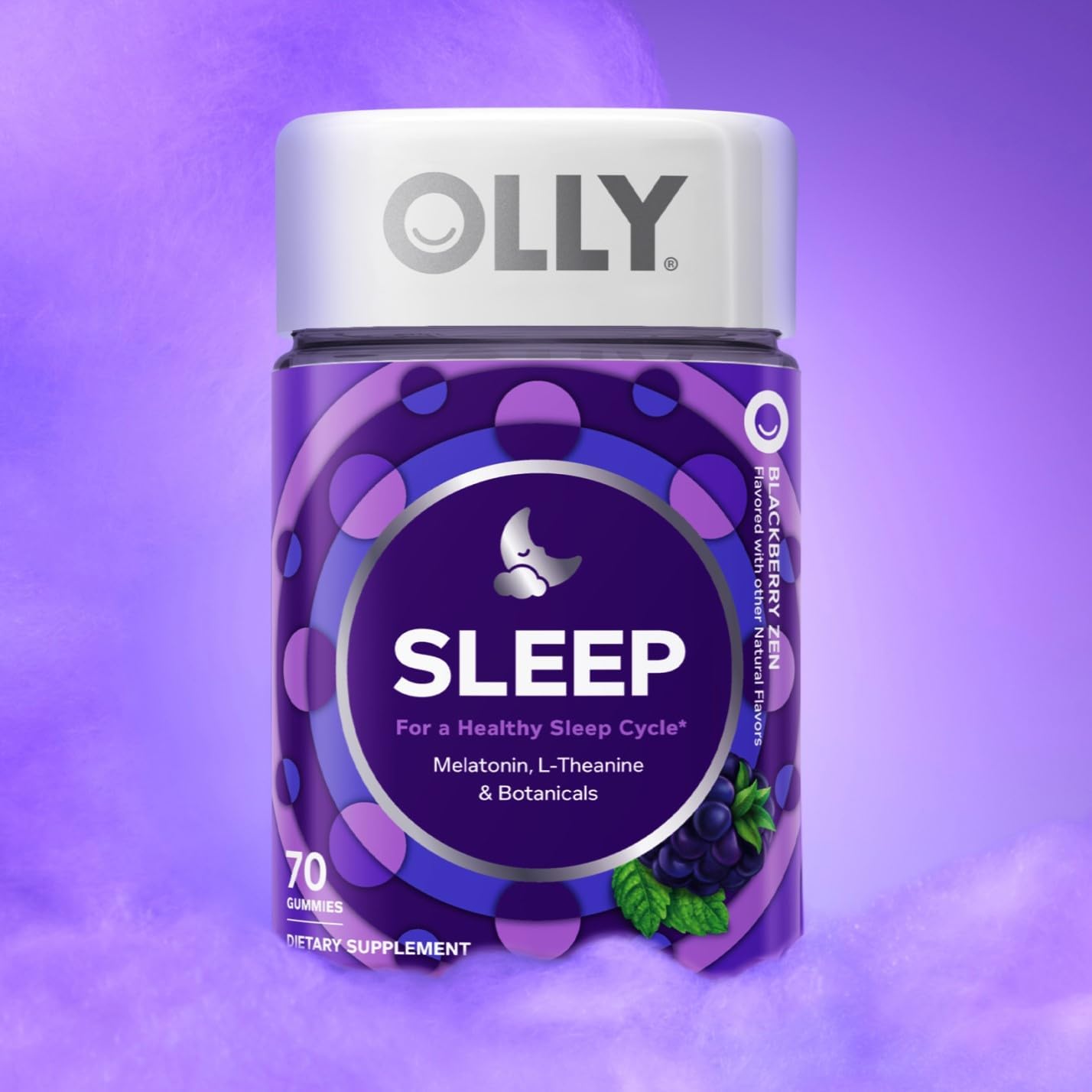 OLLY Sleep Support Gummy Supplement,* 3 mg Melatonin, L-Theanine - 70 Count - Image 9