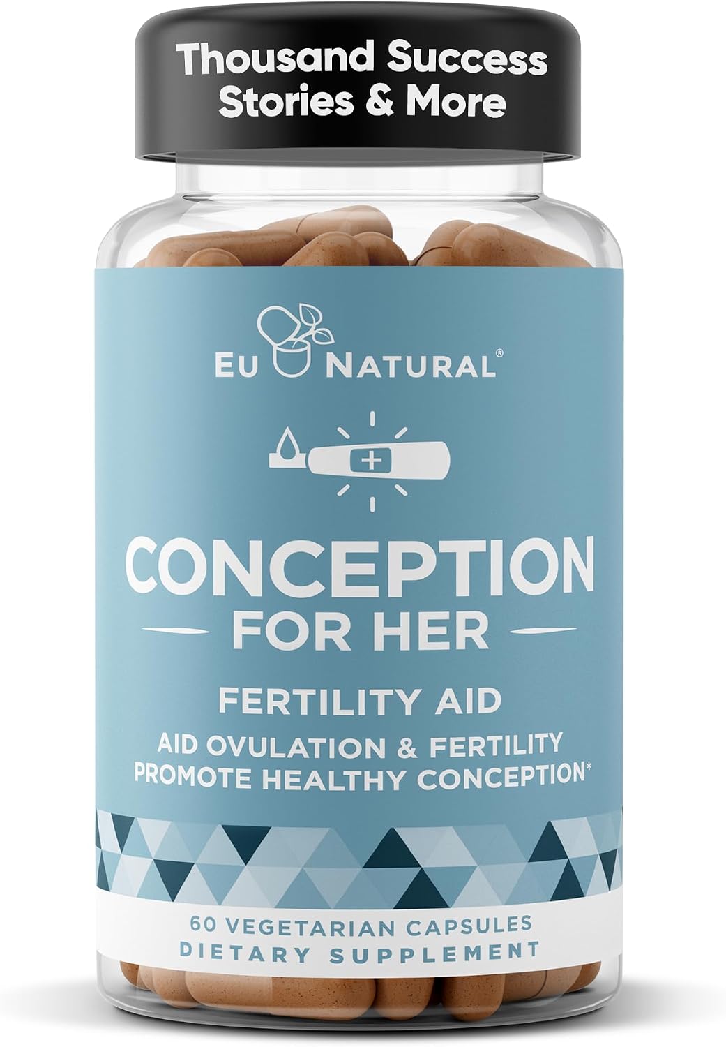 Eu Natural Conception for Her Fertility Supplements for Women, 60 Veg Caps | Supports ovulation, hormonal balance & regular cycles with Myo-Inositol, Folate, Shatavari & Vitex