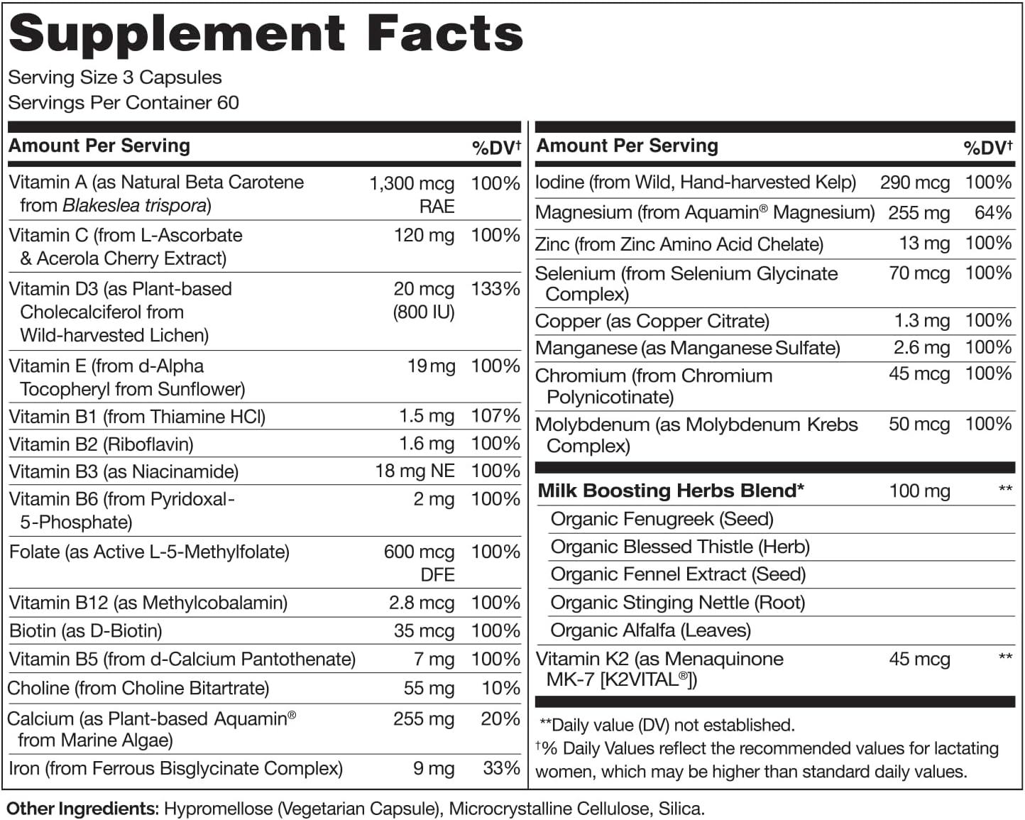 NATURELO Postnatal Multivitamin - Supplement for Breastfeeding Women - Plant-Based Vitamin D, Folate, Gentle Iron - for Nursing Mother, Baby - Post Natal Lactation Support 180 Capsules - Image 8
