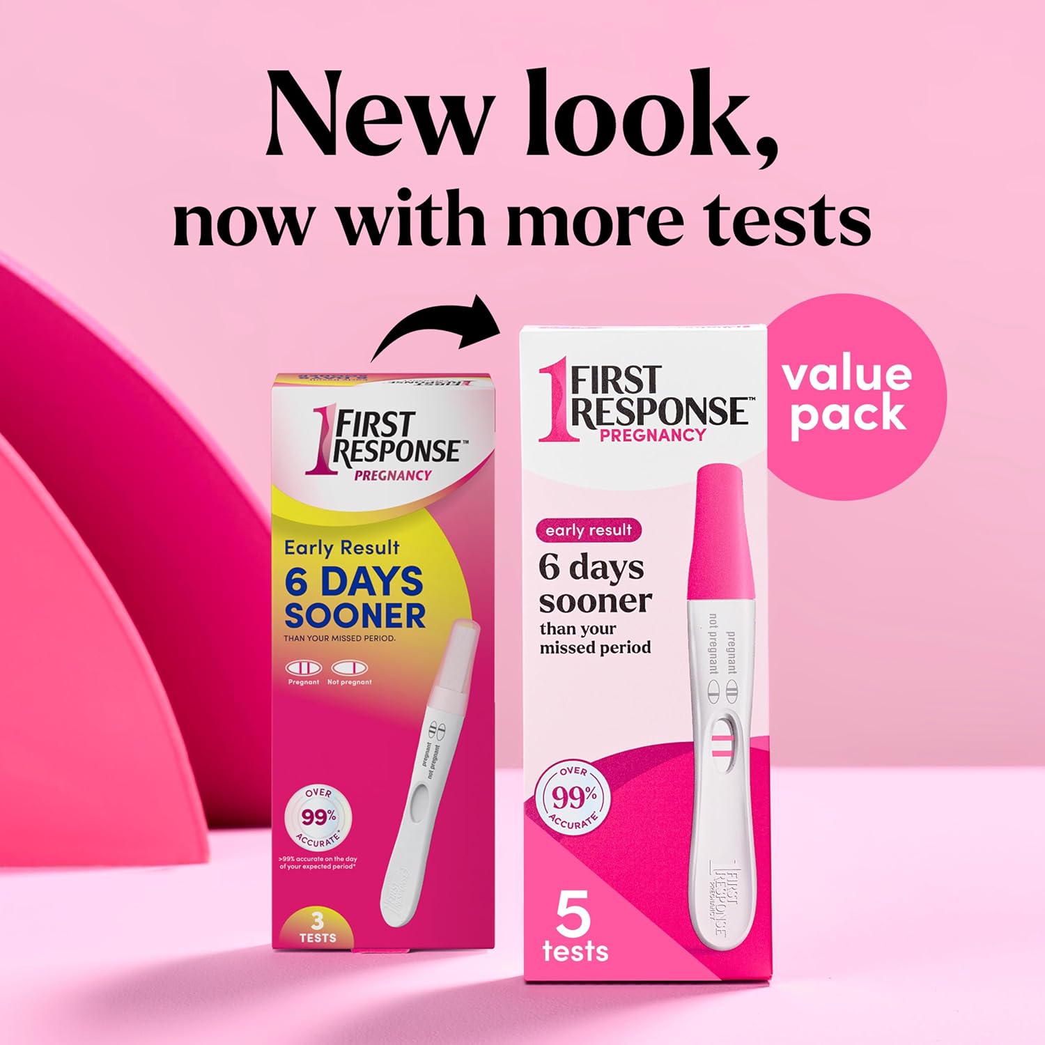 First Response Early Result Pregnancy Test, 5 Count Pack of 1 | Test As Early As 6 Days*, Over 99% Accurate*, Early Pregnancy Detection, Answers In 3 Minutes - Image 2