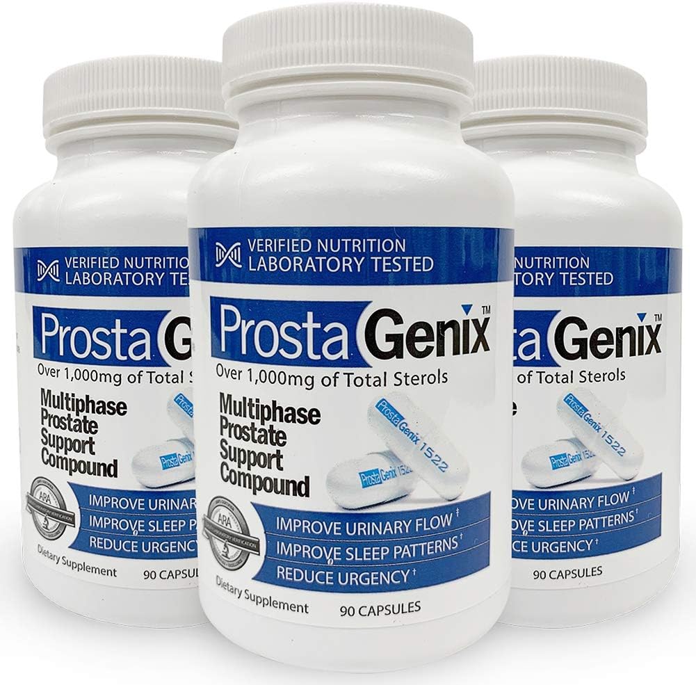 ProstaGenix Multiphase Prostate Supplement Capsule - 3 Bottles - Over 1 Million Sold - End Nighttime Bathroom Trips, Urgency, Frequent Urination.