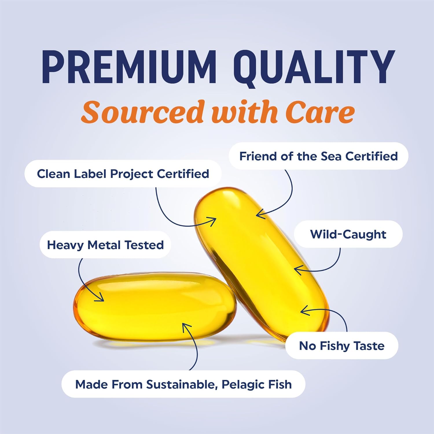 Triple Strength Omega 3 Fish Oil 3600 mg, EPA & DHA, Omega-3 with Lemon Oil | 1300mg EPA + 860mg DHA, Doctor-Formulated, Best Essential Fatty Acids, Premium Wild Caught & Burpless Fish Oil, 120 Softgels - Image 3
