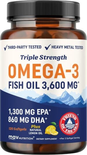 Triple Strength Omega 3 Fish Oil 36...