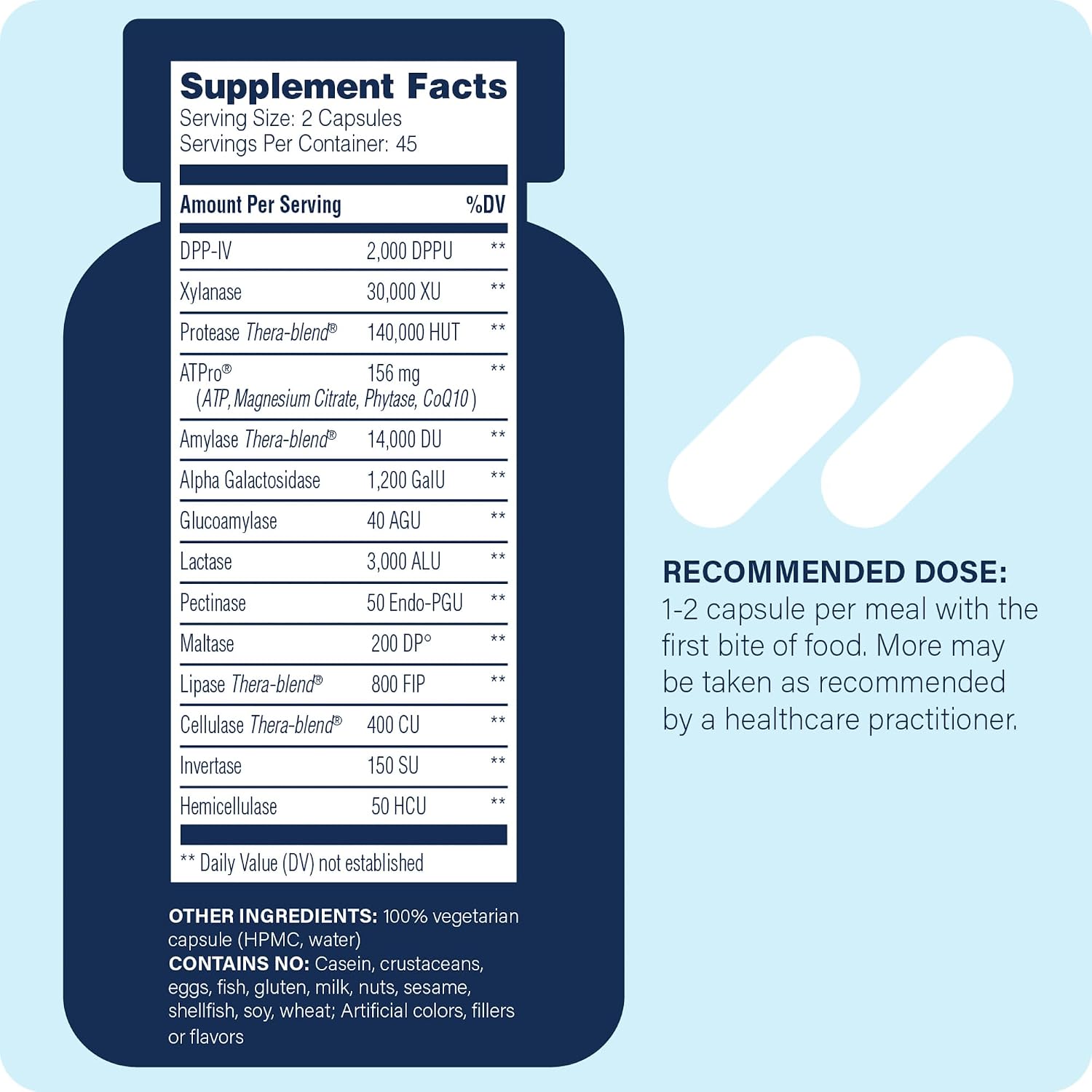 Enzyme Science Intolerance Complex - Digestive Enzyme Supplement for Women & Men, Enzymes for Digestion, Gut Health & Food Intolerances, Targets Gluten & Lactose, Helps Gas & Bloating, Vegan - 90 Caps - Image 2