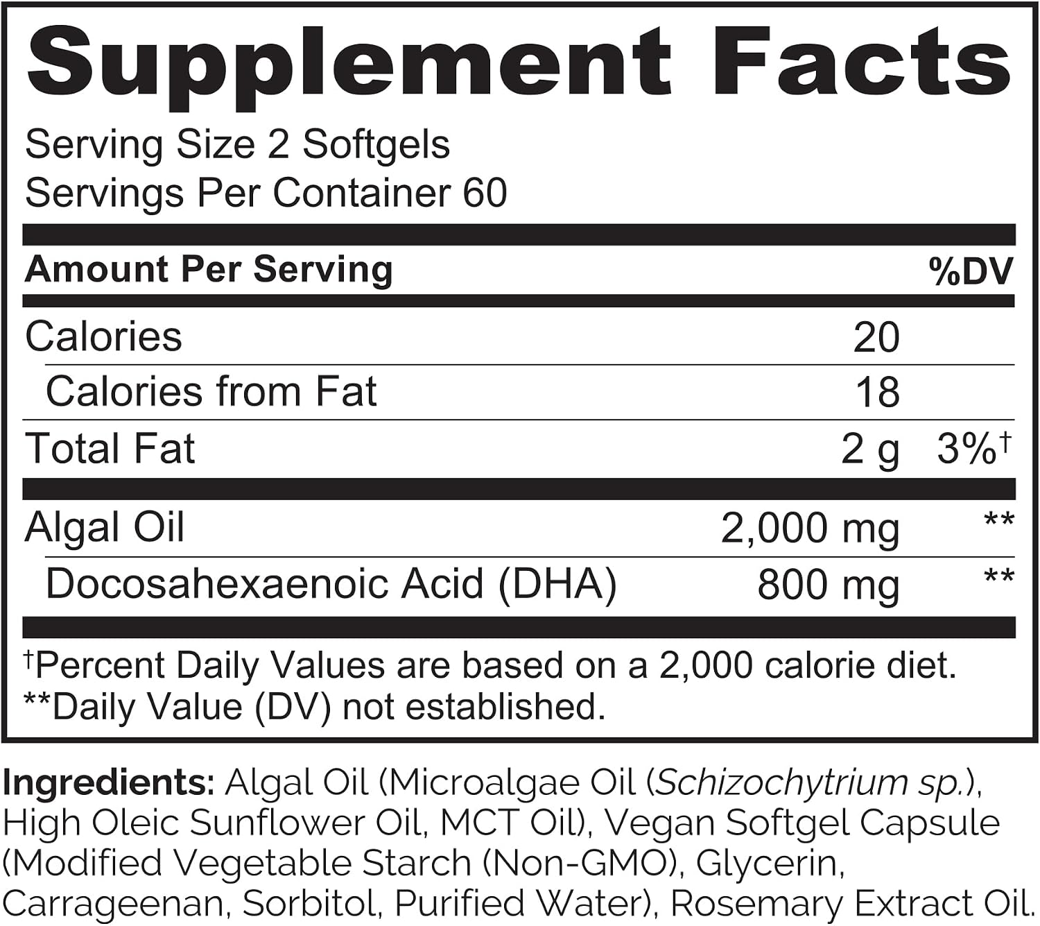 NATURELO Vegan DHA, Vegan Omega 3 Supplement, 120 Softgels, Supports Brain/Heart/Eye Health, Complements Prenatal Vitamins, Essential Fatty Acids, Omega 3 Supplement for Women & Men - Image 3