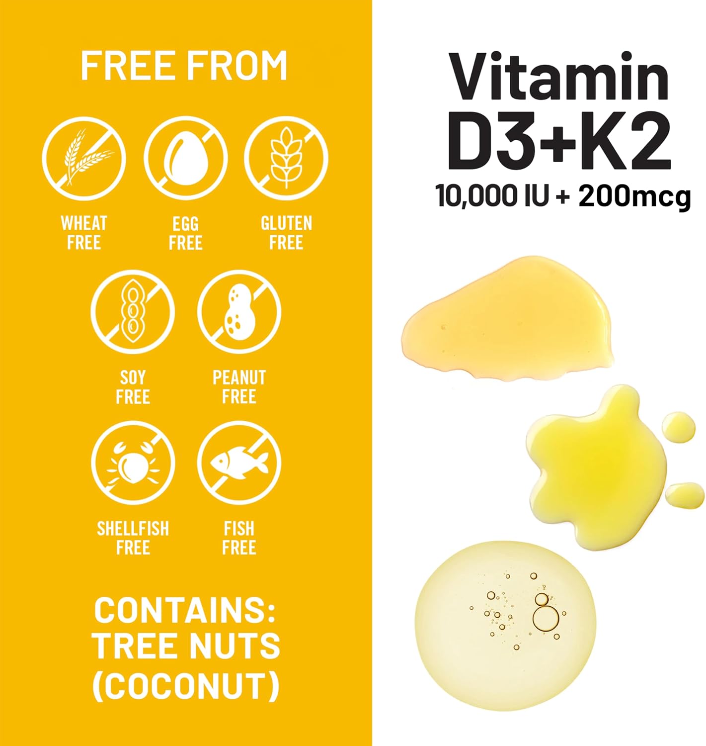 NatureWise Vitamin D3 10,000 IU Plus K2 (MK-7) 200 mcg with Organic Extra Virgin Coconut Oil - Supports Calcium Absorption, Bone, Heart & Immune Health - Non-GMO, Soy & Gluten-Free - 30 Softgels - Image 7