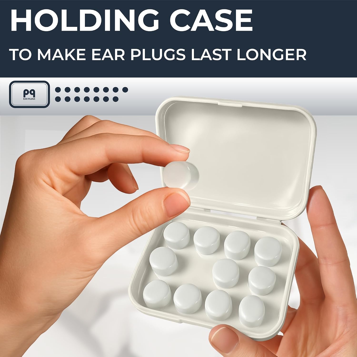 Peace&Quiet PQ Wax Ear Plugs for Sleeping, Swimming - 15 Soft Noise Cancelling Silicone Gel Wax Earplugs for Sleep and Swimmers, Ear Protection with Sound Blocking Level of 32 Db, (15-Pillows) - Image 2