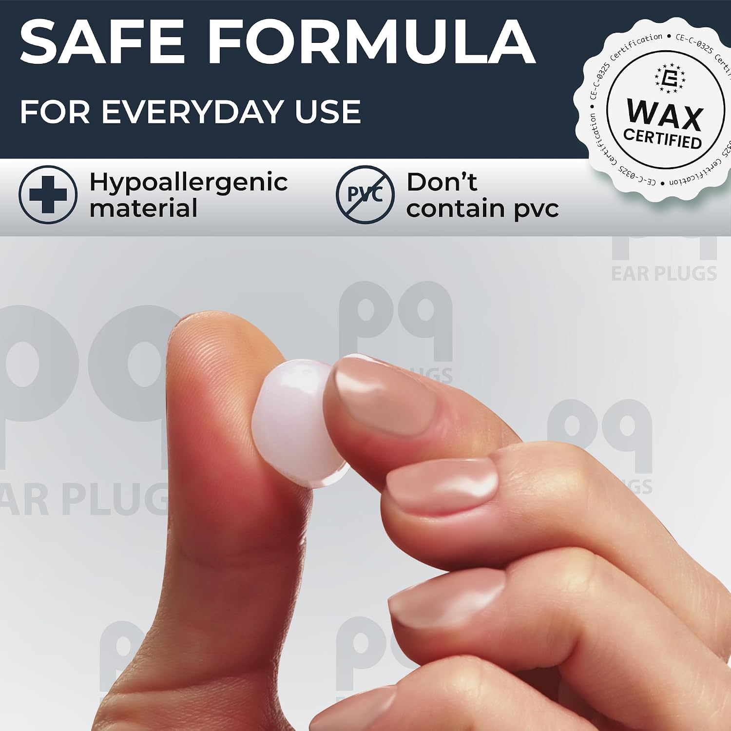 Peace&Quiet PQ Wax Ear Plugs for Sleeping, Swimming - 15 Soft Noise Cancelling Silicone Gel Wax Earplugs for Sleep and Swimmers, Ear Protection with Sound Blocking Level of 32 Db, (15-Pillows) - Image 7