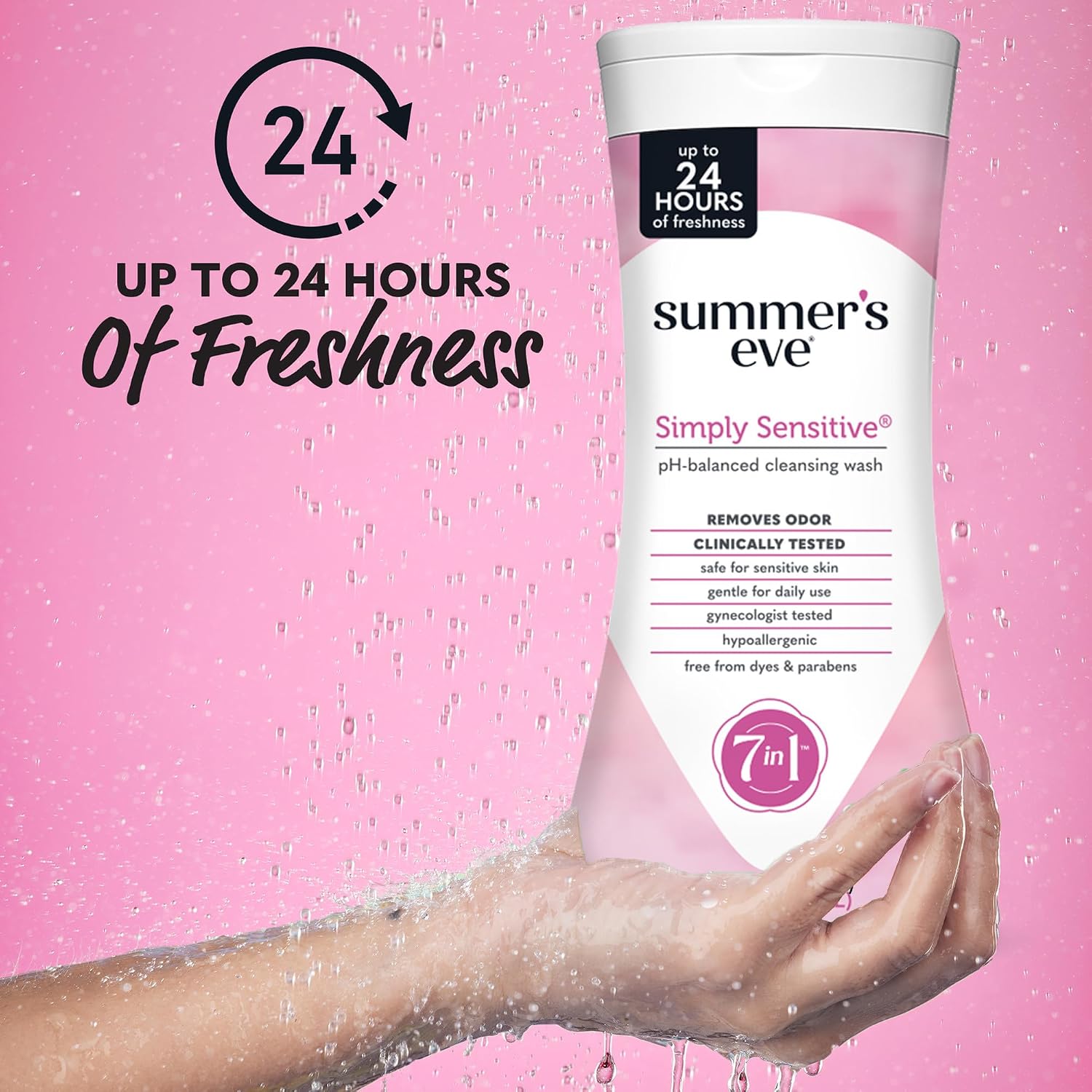 Summer's Eve All-Over Daily Feminine Wash, Simply Sensitive, 15 Fl Oz - Image 2