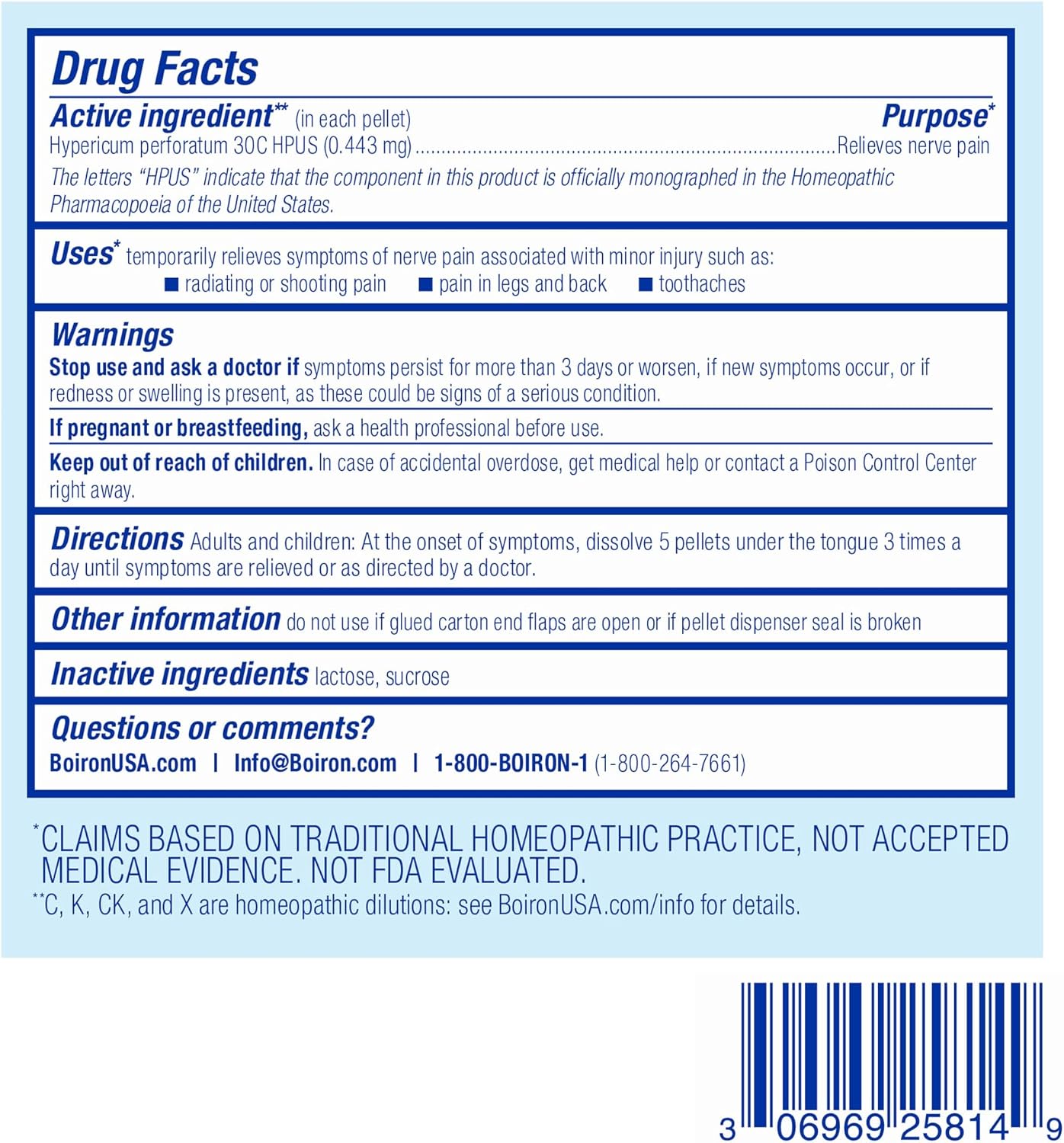 Boiron Hypericum Perforatum 30C Homeopathic Medicine for Relief from Nerve Pain, Toothaches, Pain in Legs or Back, and Shooting Pains - 3 Count (240 Pellets) - Image 6