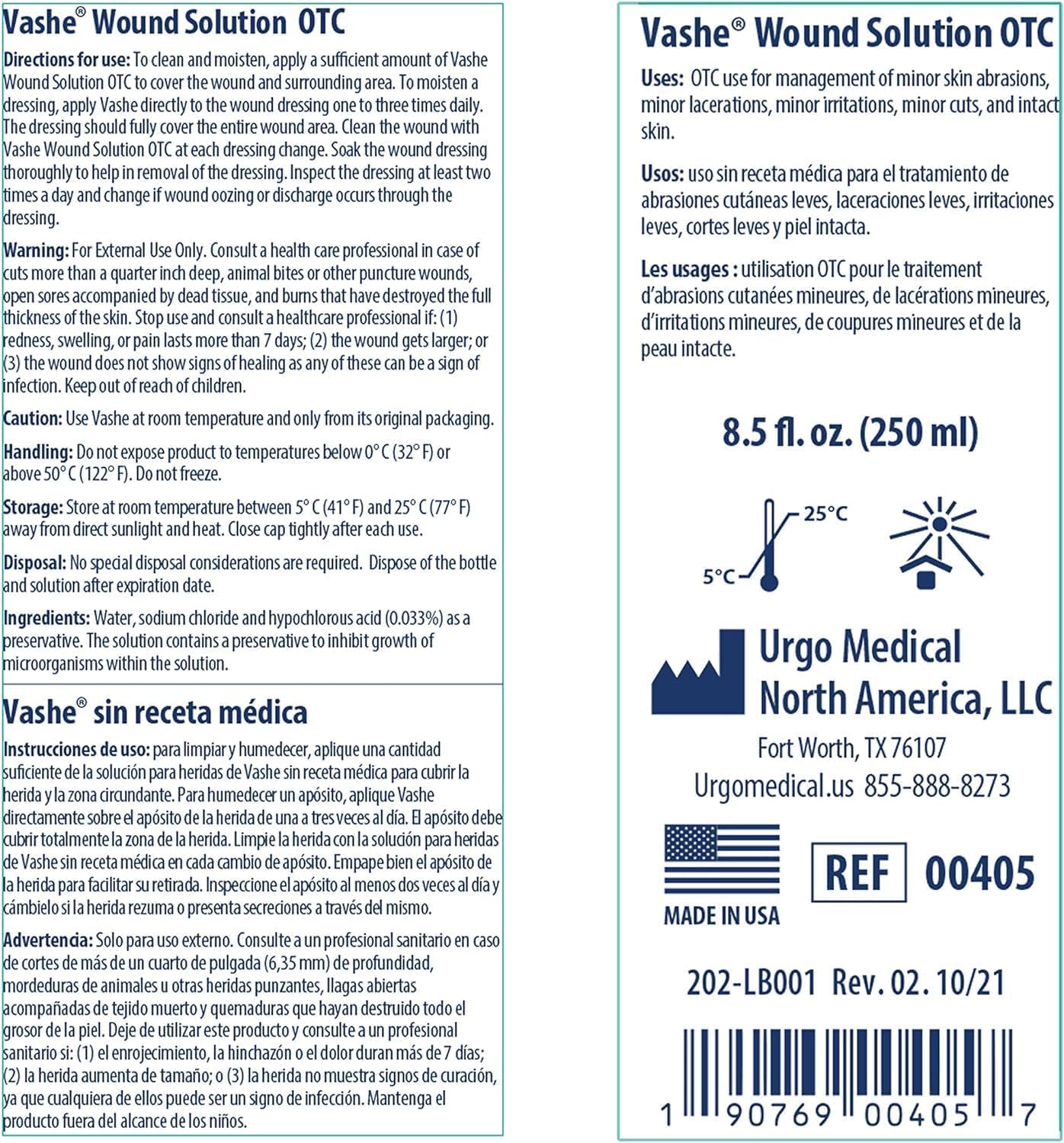 Vashe Wound Solution OTC | Pure Hypochlorous Acid-Preserved Wound Cleanser | Home Wound Care | Non-Cytotoxic and Skin-Neutral pH | 8.5 Fl Oz - Image 2