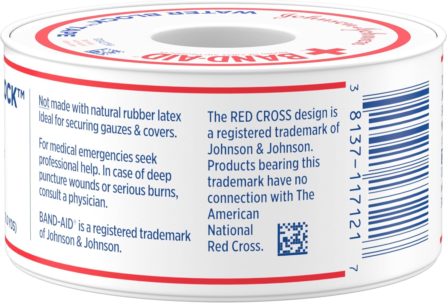 BAND-AID Brand of First Aid Products Water Block Tape, 1 in x 10 yd, 1 Roll | Self-Adhesive Bandage Tape, Durable Protection for First Aid, 100% Waterproof Wound Care for Minor Cuts, Scrapes & Burns - Image 5