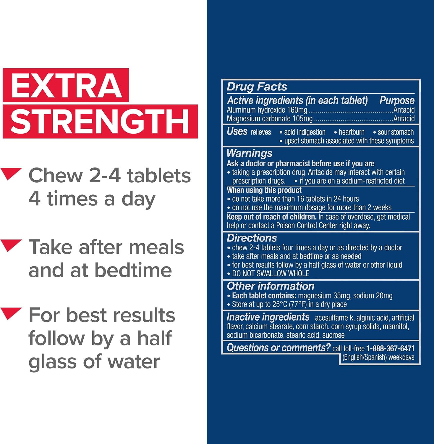Gaviscon Extra Strength Cherry Chewable Tablet For Fast-Acting Heartburn Relief, 100 Count | For Fast-Acting Heartburn Relief, Quickly Neutralizes Stomach Acid and Helps Keep Acid Down For Hours, - Image 7