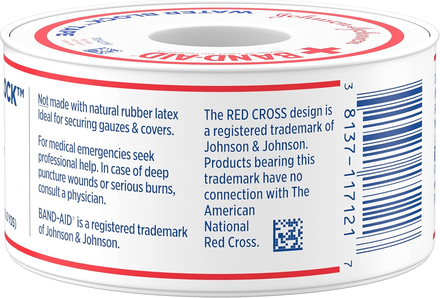 BAND-AID Brand of First Aid Products Water Block Tape, 1 in x 10 yd, 1 Roll | Self-Adhesive Bandage Tape, Durable Protection for First Aid, 100% Waterproof Wound Care for Minor Cuts, Scrapes & Burns - Image 6