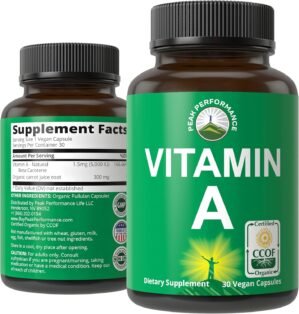 Certified Organic Vitamin A 5000 IU...