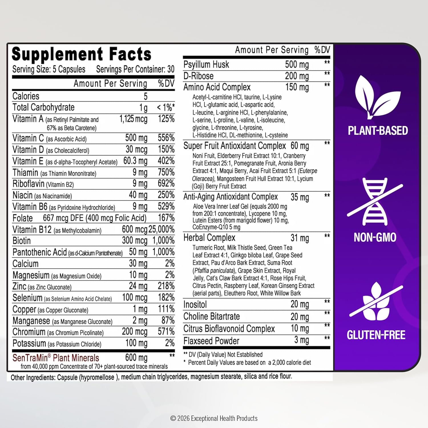 Immuno 150, Immune Support Supplement, 150 Vegetable Capsules | Packed with 70 Plant Minerals, 13 Essential Vitamins and 68 Additional Nutrients-- Immune Boost for All Age Groups - Image 5