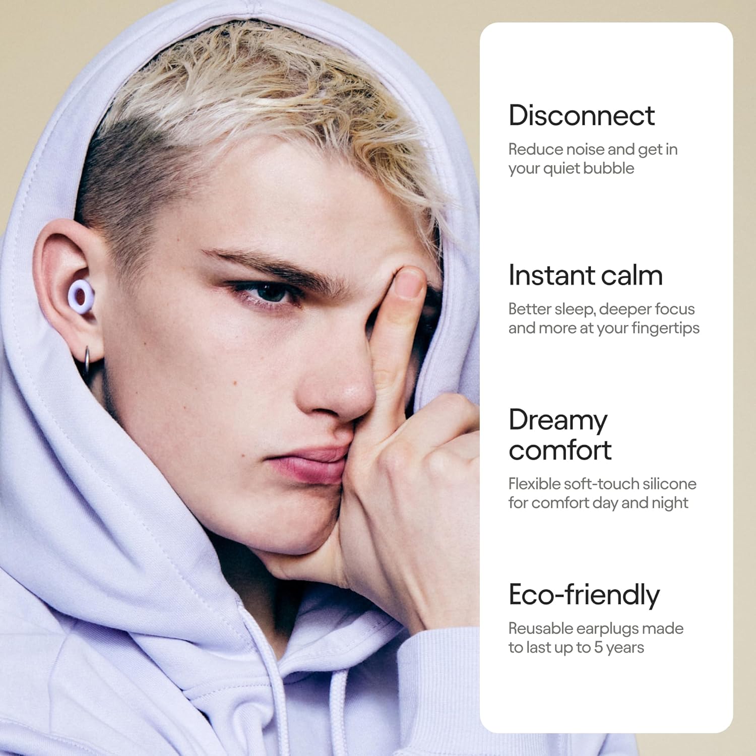 Loop Quiet 2 Ear Plugs - Ultra-Comfy Reusable Hearing Protection for Sleep | 24dB SNR noise reduction. Flexible, customizable fit. Reusable & washable. For deep focus, travel, noise sensitivity - Image 2