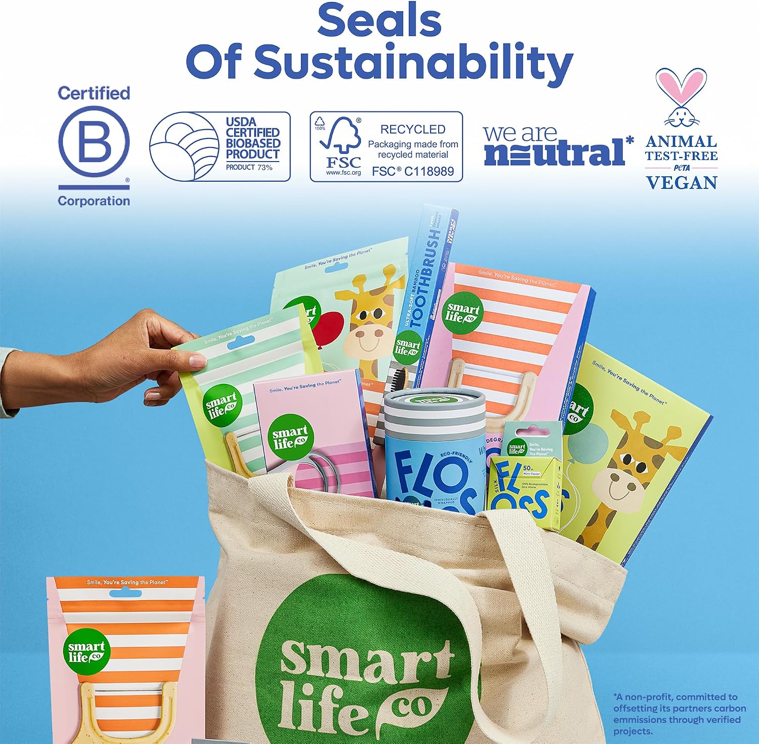 SmartLifeco Eco-Friendly Kids Flossers (200ct) - Dental Floss Picks for Children Made with Straw Wheat, Fluoride & PFA Free, Toothpick Flossing Sticks for Toddler Teeth, No Shred Thread, Unflavored - Image 9
