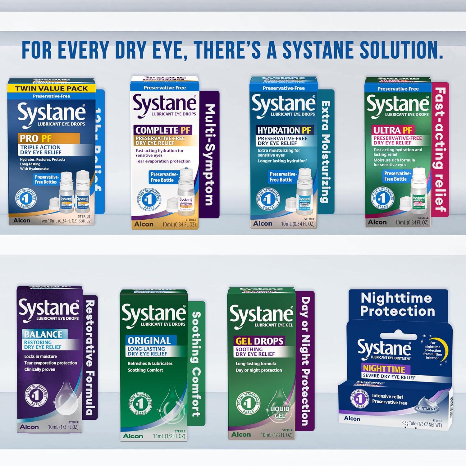 Systane PRO Preservative Free 12 Hour Dry Eye Relief, 0.33 Fl Oz, 2 Pack - Image 6