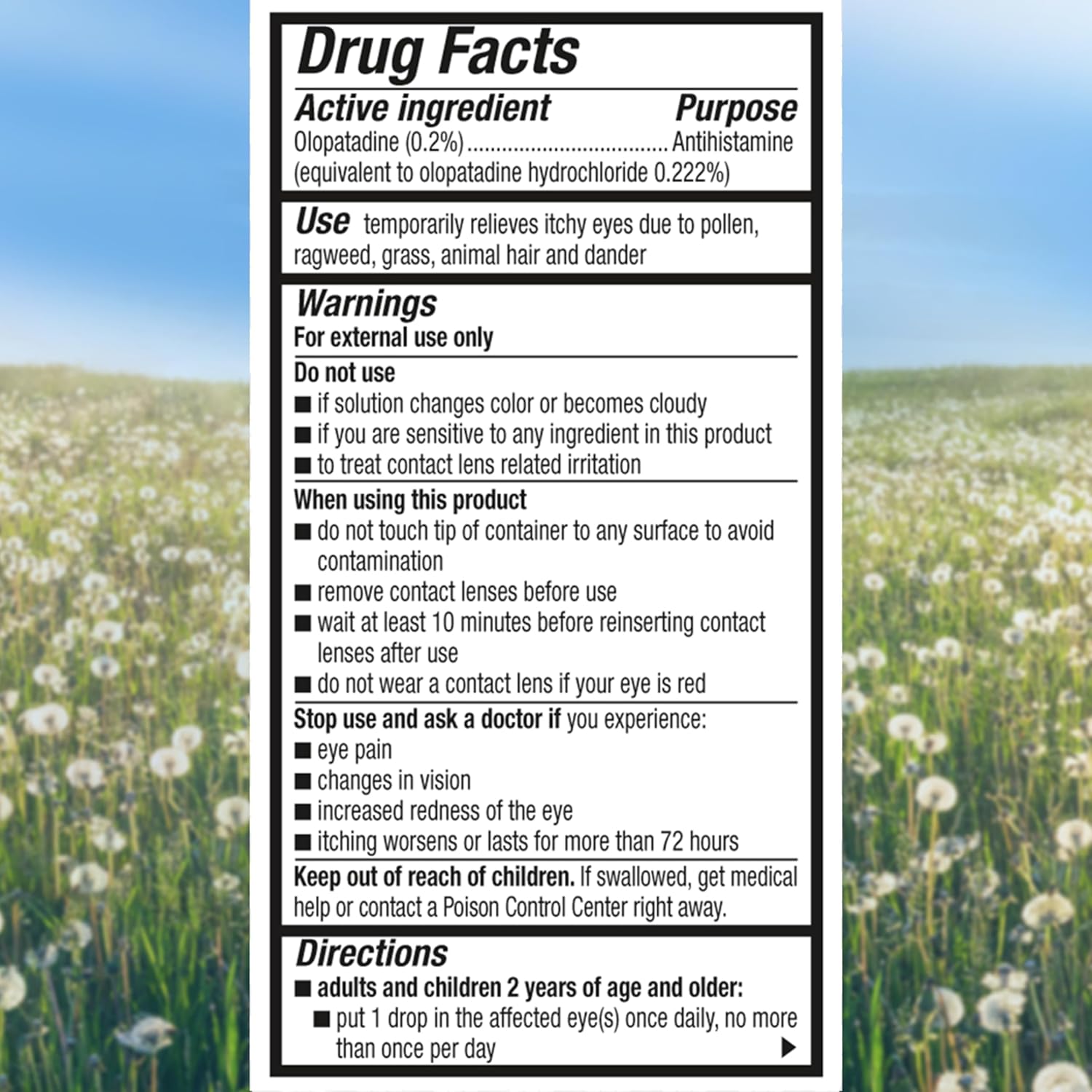Pataday Once Daily Allergy Eye Drops, Antihistamine for Itchy Eyes, 2.5 mL - Image 9