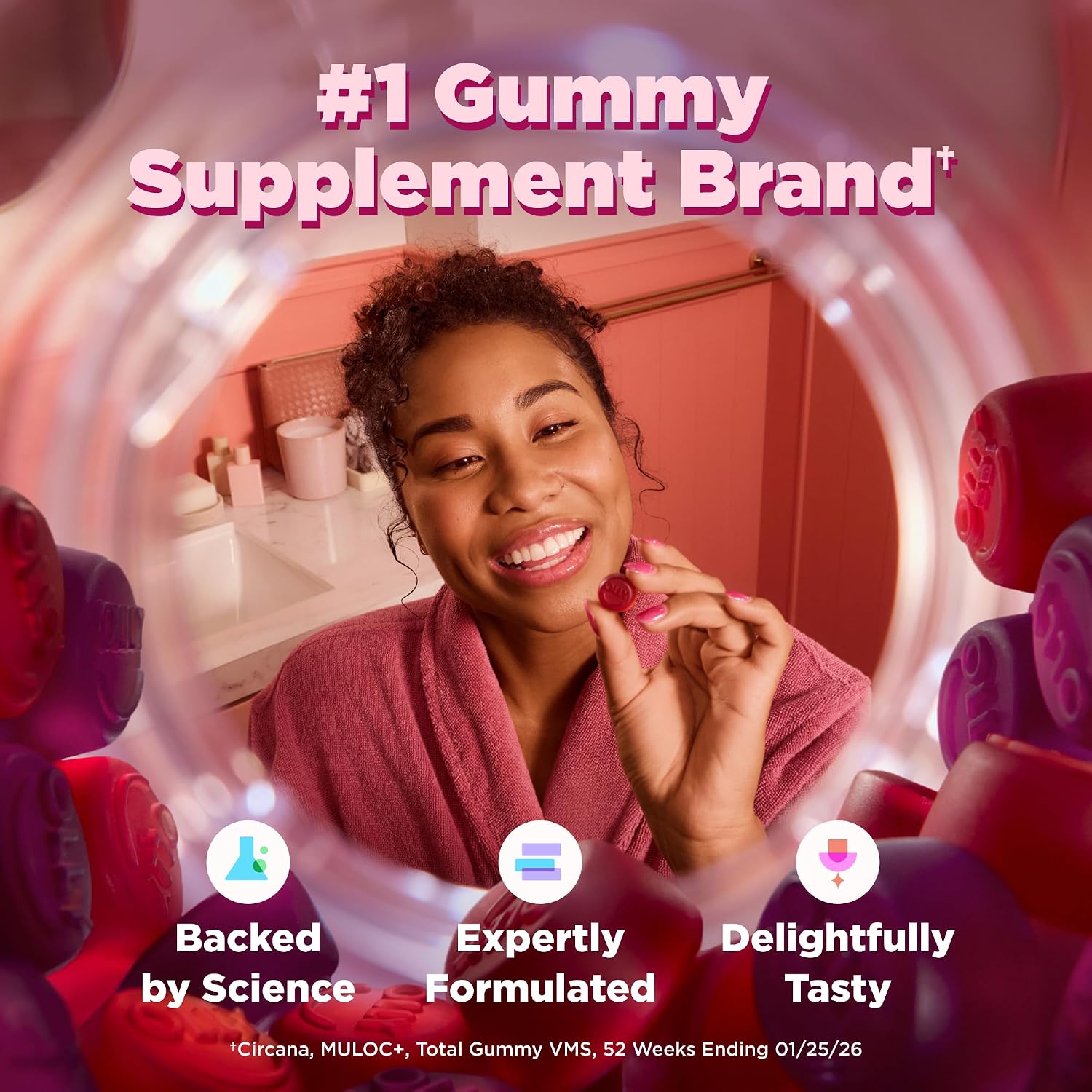 OLLY Prenatal Multivitamin Gummy, Daily Blend for Mommy & Baby - 60 Count - Image 8