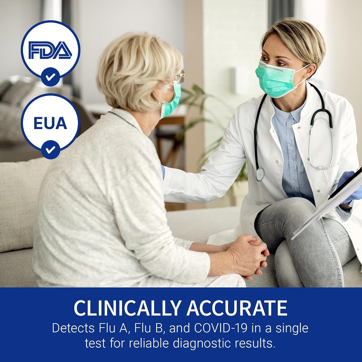 TyFast Flu A/B & COVID-19, At home 3-in-1 Rapid Test Kit, 4 Tests | Nasal Swab Self-Test, Easy-To-Use For Adults And Kids, EUA Authorized OTC, Results In About 10 Minutes - Image 5