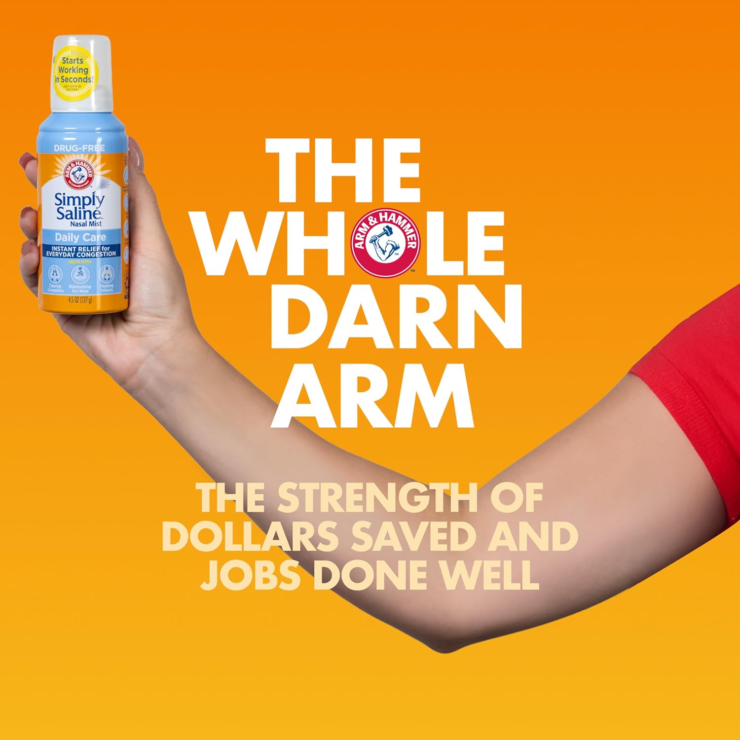 Arm and Hammer, Simply Saline Nasal Care Daily Mist - Instant Relief for Every Day Congestion - One, 4.5 Ounce - Image 6