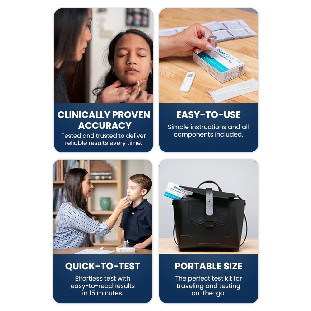 Flowflex COVID Home Test Kit (5 Test) | Rapid Results in 15 Minutes, Trusted OTC COVID-19 Antigen Testing Kit, FSA and HSA Eligible, Easy to Use & No Discomfort - Image 4
