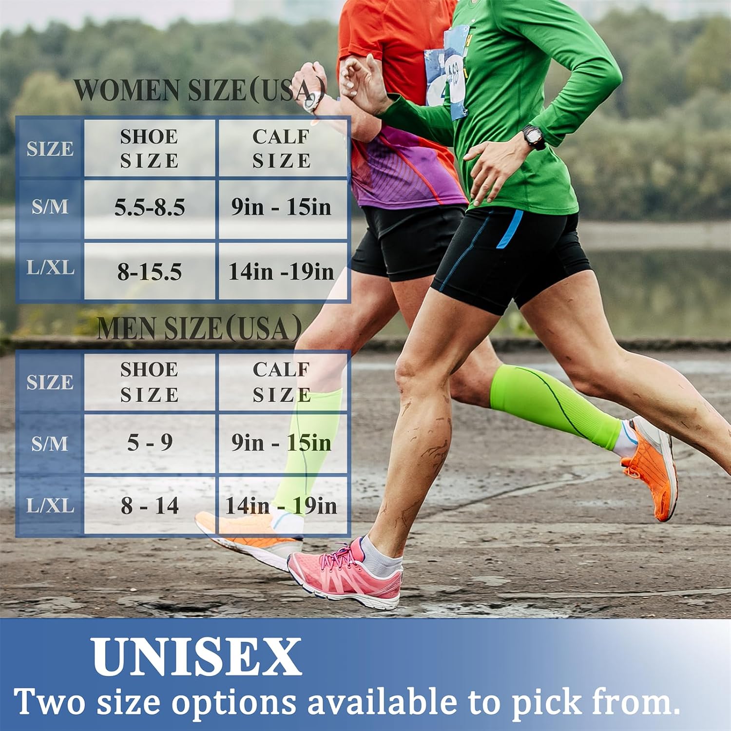 CHARMKING Compression Socks for Women & Men Circulation (8 Pairs) 15-20 mmHg Best Calf Socks Support for Athletic Cycling - Image 6