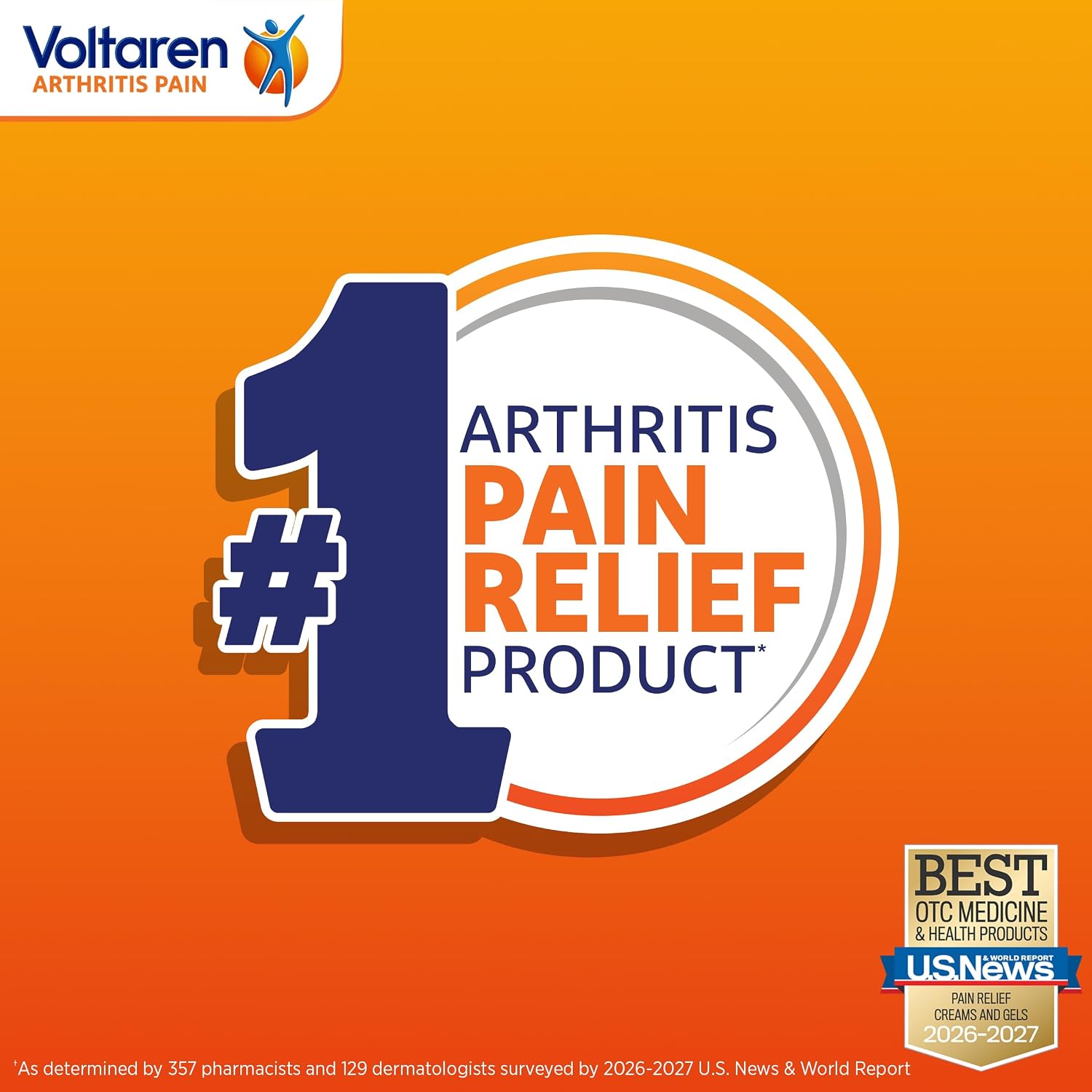 Voltaren Arthritis Pain Gel, Diclofenac Pain Relief Cream, 100 g, 2 Pack | Prescription Strength Topical Arthritis Pain Relief with Diclofenac, Targets Inflammation, Improves Mobility, Easy Open Cap - Image 2