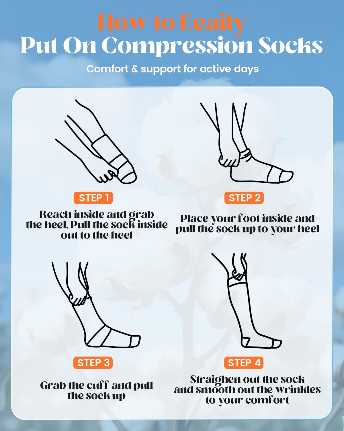 LEVSOX Cotton Compression Socks for Women Men 20-30 mmHg Knee High Cute Support Sock for Nurses Flying Pregnancy - Image 6