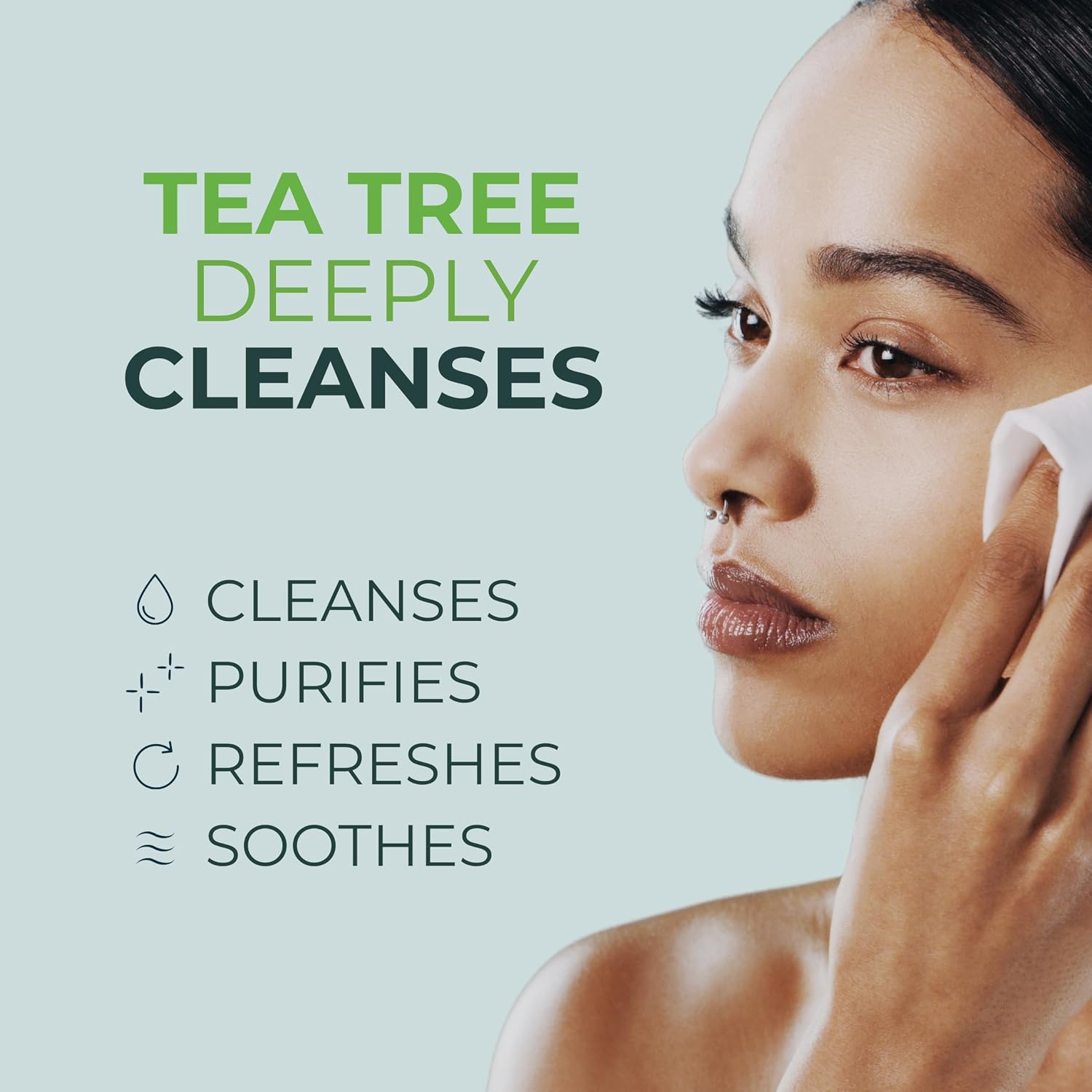 NOVEHA 180PCs Tea Tree Oil Eyelid & Lash Wipes With Hyaluronic Acid, Green Tea & Chamomile For Blepharitis & Itchy Eyes, Individually Wrapped Eyelash Wipes Natural Makeup Remover & Daily Cleanser - Image 3