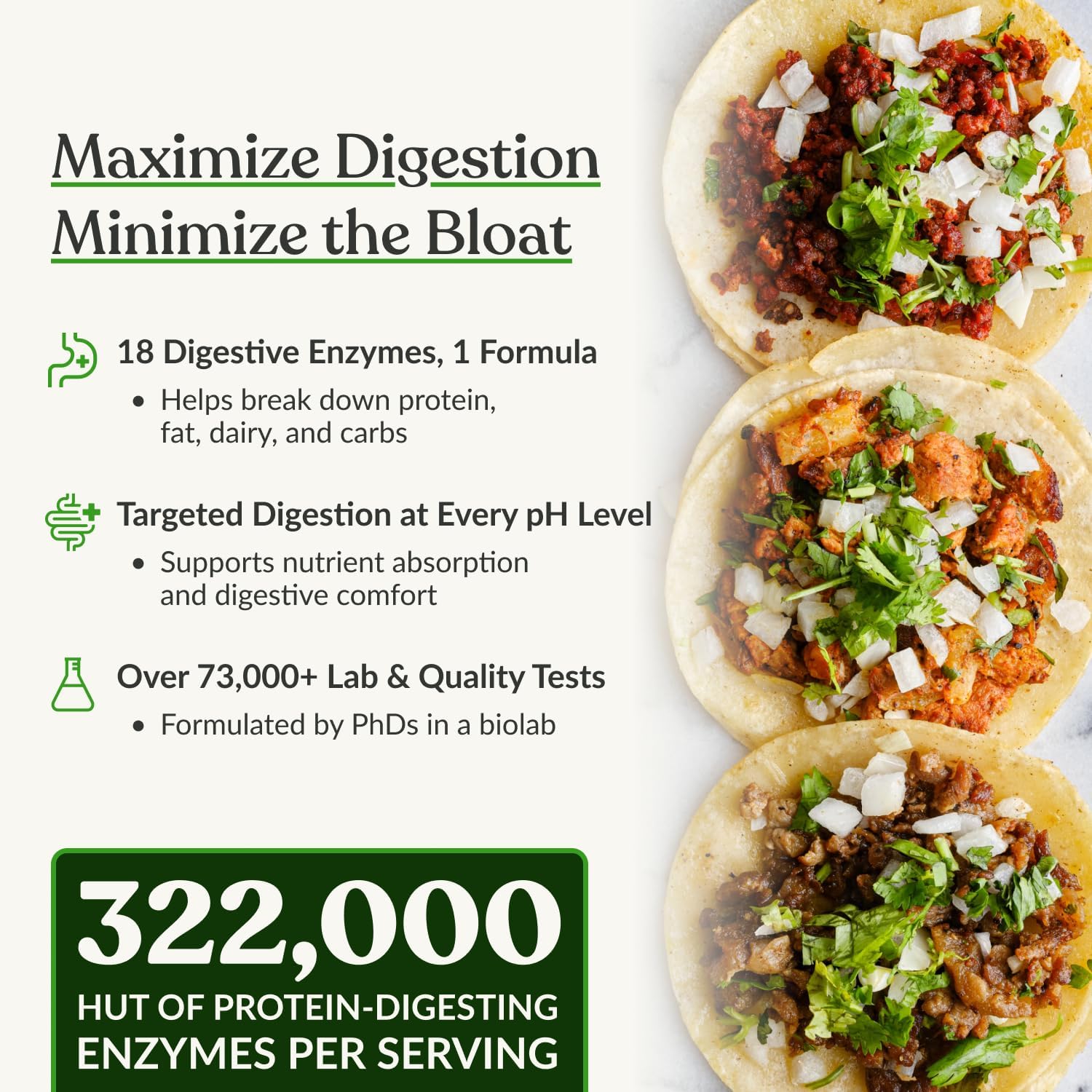 BIOptimizers MassZymes - Complete Digestive Enzymes Supplement for Gut Health - Bloating Relief for Men and Women - Lipase Amylase Bromelain Digestive Enzymes (120 Capsules) - Image 3