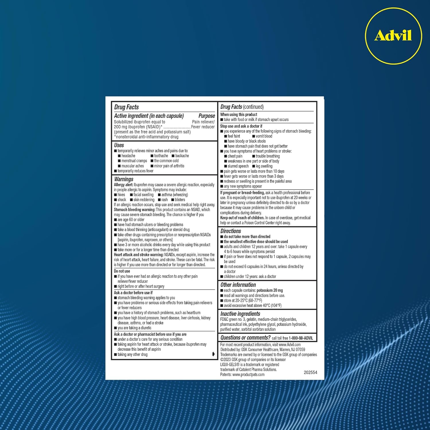 Advil Liqui-Gels minis Pain Reliever and Fever Reducer, Pain Medicine for Adults with Ibuprofen 200mg for Pain Relief - 200 Liquid Filled Capsules | Relieves Headaches, Back Pain and Joint Pain, Reduces Fever, Mini Liqui-Gels, Easy to Swallow Bulk - Image 9