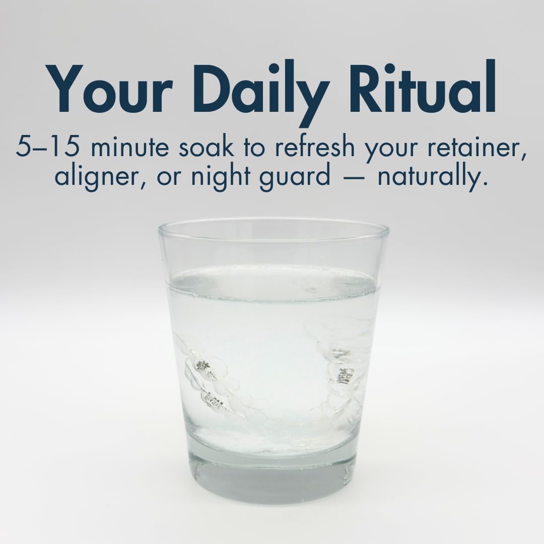 Base & Clean – The Daily Refresher™ | 100% Natural Retainer & Aligner Cleaner Powder | For Daily Use | 4 Month Supply | No Harsh Chemicals or Wrappers | Made in USA | NO Persulfate - Image 4