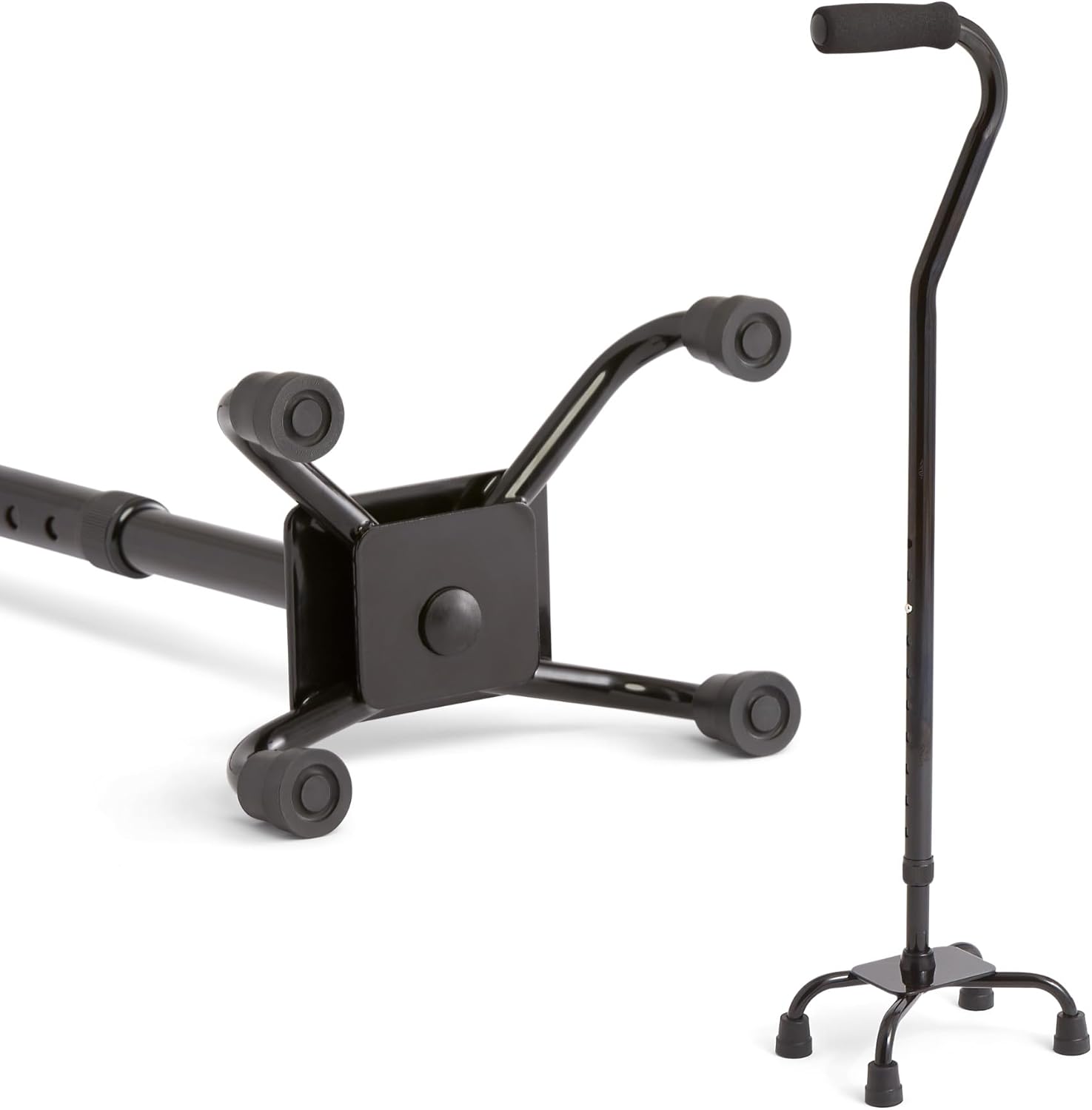 Medline Aluminum Quad Cane with Sma...