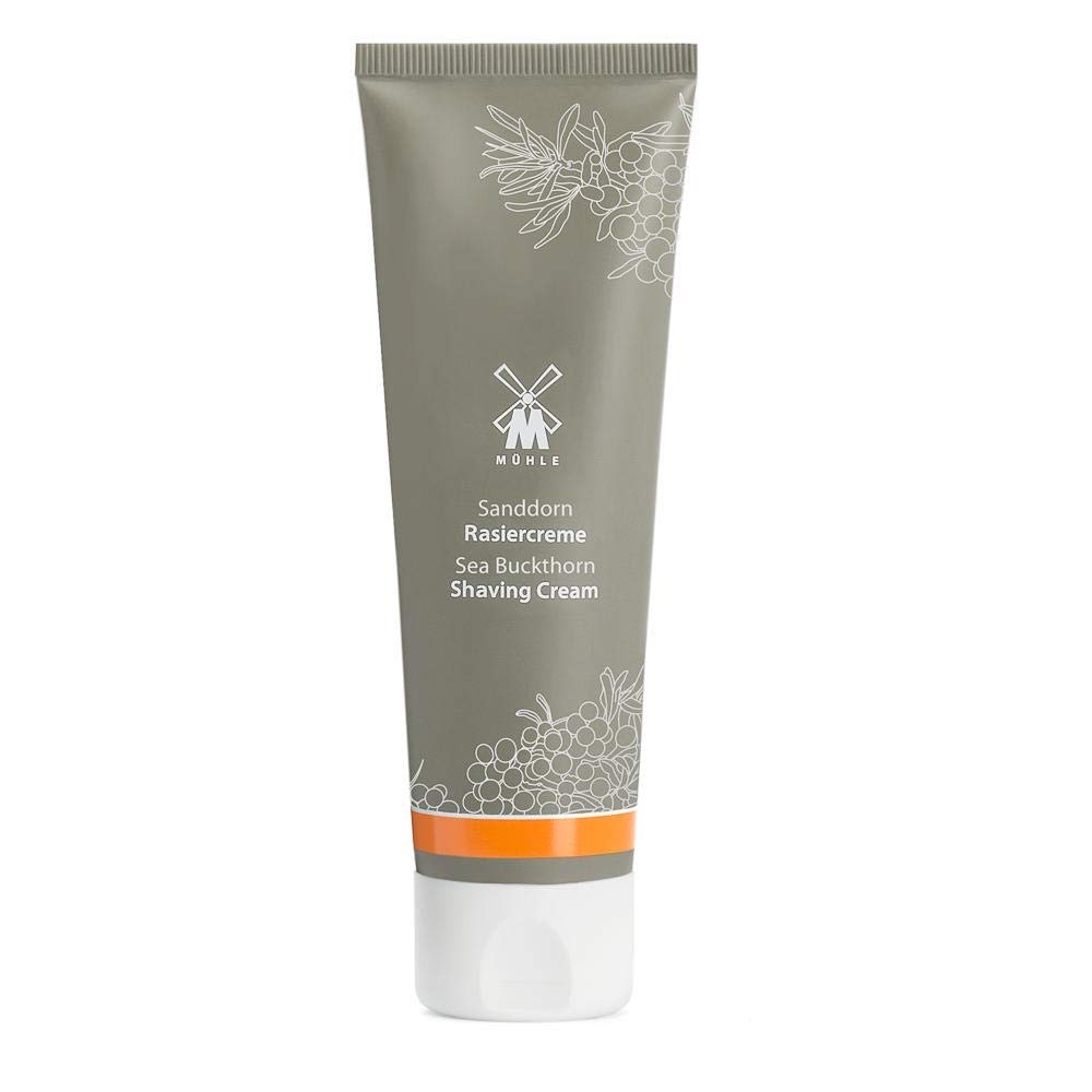 MÜHLE Sea Buckthorn Shaving Essentials Bundle – Includes Shaving Cream (75ml), Aftershave Balm (100ml), All Natural Alum Stone Styptic Pencil | Complete Shave Care Kit for Men - Image 2