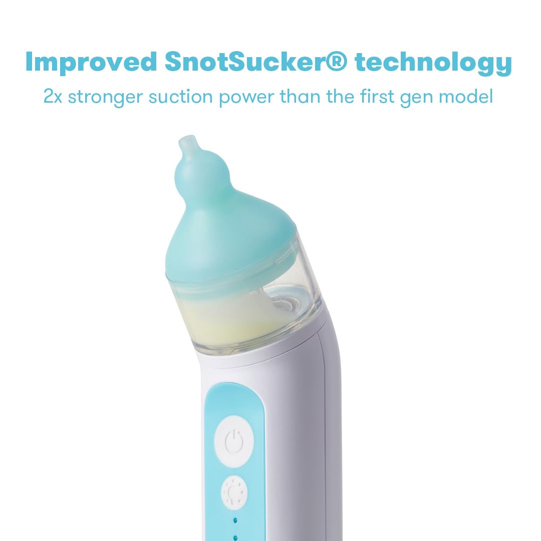 Frida Baby Electric NoseFrida Nasal Aspirator for Baby, Nose Sucker for Baby & Toddler, Upgraded Nasal Aspirator for Congestion + Allergy Relief with 3 Suction Levels, 2 Silicone Tips, USB - Image 4
