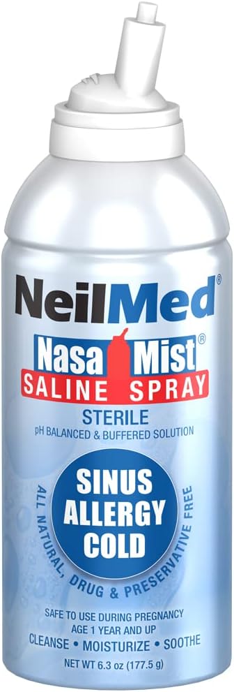 NeilMed NasaMist Isotonic Saline Spray. Soothe, Moisturize and Cleanse Using Specially Designed tip. 177mL. Contains 3 NasaMist canisters - Image 5