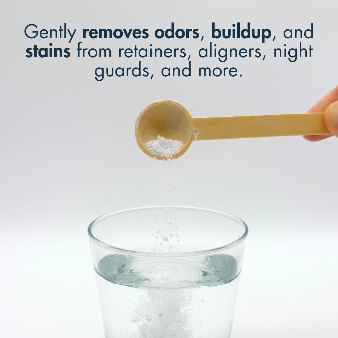 Base & Clean – The Daily Refresher™ | 100% Natural Retainer & Aligner Cleaner Powder | For Daily Use | 4 Month Supply | No Harsh Chemicals or Wrappers | Made in USA | NO Persulfate - Image 6