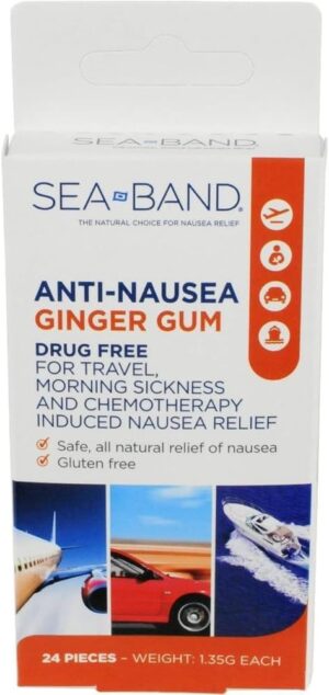 Sea-Band Anti-Nausea Ginger Gum For...