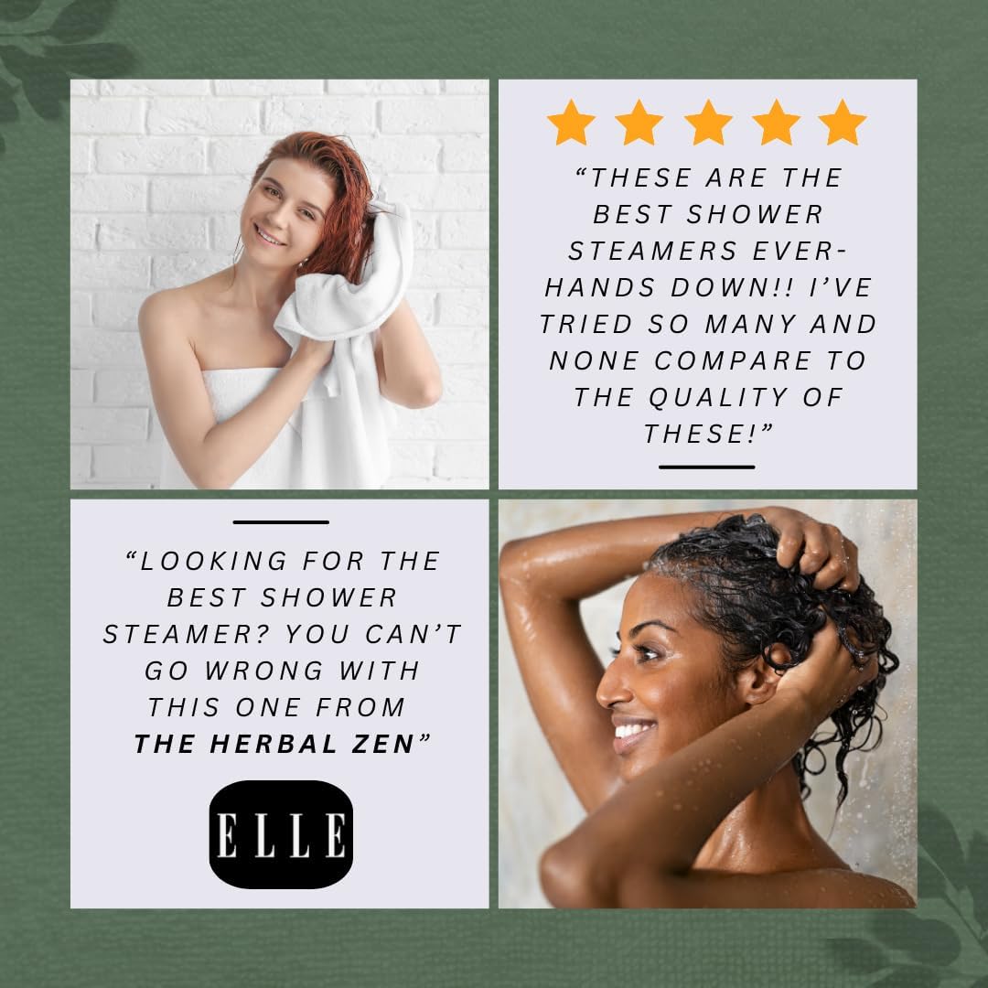 The Herbal Zen Shower Steamers Aromatherapy Pure Essential Oils - 14 Pack | 7 Blends Variety Gift Set | Shower Bombs Aromatherapy for Women and Men | Natural Vapor Tablets | Handmade in USA - Image 4