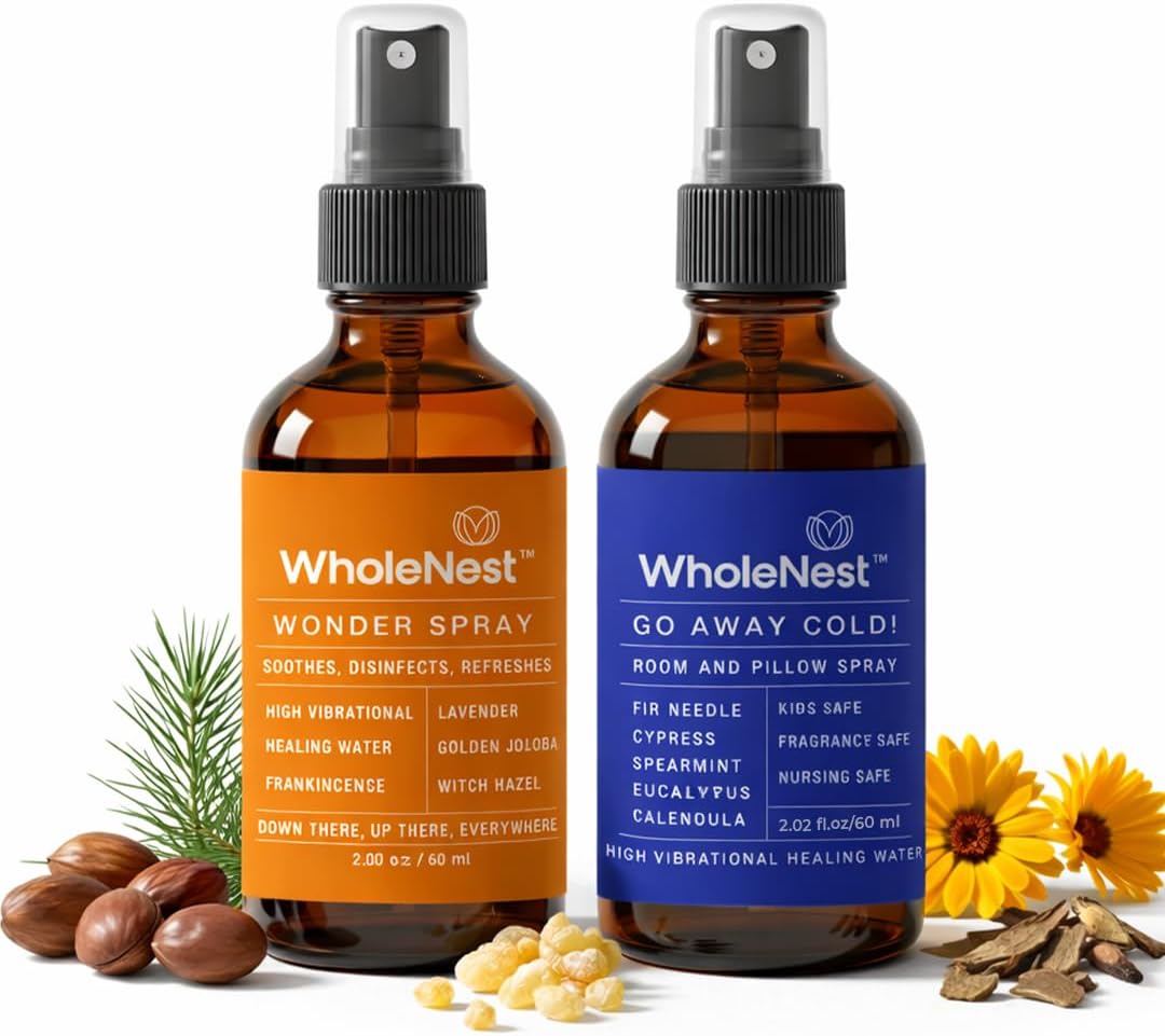 Rash & Cold Recovery Kit - Natural Relief for Skin Rashes & Cold Symptoms - Essential Oil Sprays for Soothing Recovery - Perfect for Postpartum and Everyday Care